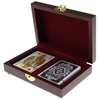 Karty lux w pudełku drewnianym PIATNIK